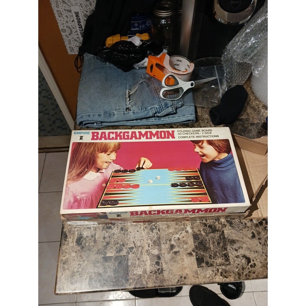 Vintage Empire 1970's Backgammon Board Game #1690- Complete!